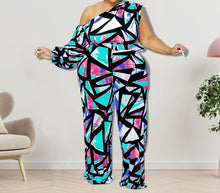 Load image into Gallery viewer, Geometric One-Sleeve Jumpsuit
